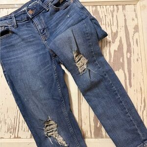 Old Navy Women's Distressed Skinny Jeans - Blue